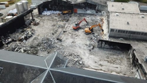 photo après incendie lucon eurial branche lait d'agrial