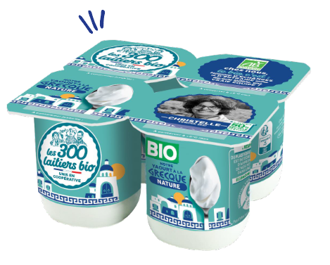 Les 300 laitiers bio - Yaourts à la Grecque 